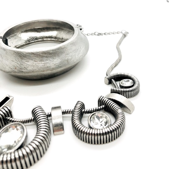 Vintage Modernist Bracelet & Statement Necklace - Picture 14 of 15